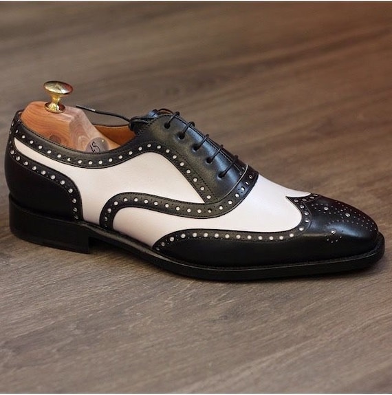 Bespoke Premium Leather Oxford Style Men Shoes Genuine Handmade Leather  Shoes - Main Image