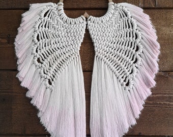 Ombre macramé angel wings