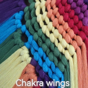 Chakra macrame angel wings image 5