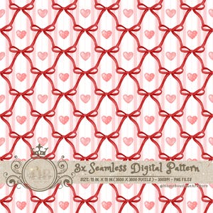 Valentinstag Bögen und Herzen Aquarell Digitales Papier Valentinstag Bögen und Herzen Nahtloses Muster Herzen Muster Bogen Scrapbook Papier