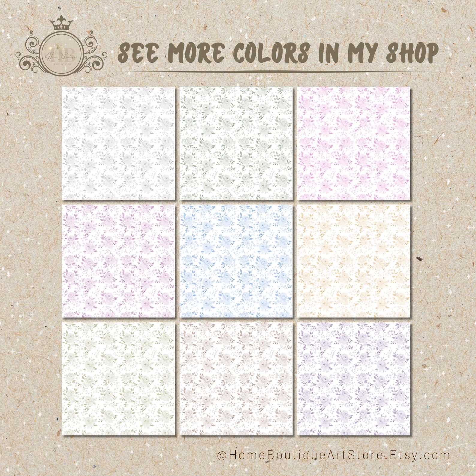 Blue Roses Toile Floral Seamless Pattern Roses Toile Watercolor Digital ...