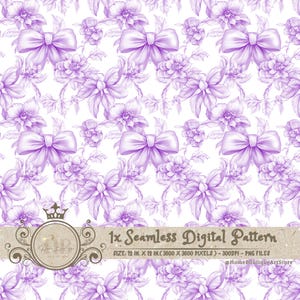 Paars Toile Coquette Naadloze patronen Strikken Digitaal papier Behang Plakboek Chinoiserie Bloemmotief Vintage bloempatronen