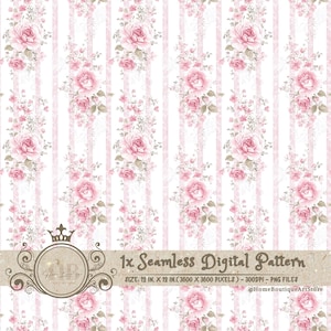 Carta da parati digitale rosa con motivo a strisce floreali senza soluzione di continuità, carta da parati con ritagli, carta da parati con motivo a strisce floreali rosa, carta da parati vintage in tessuto rosa, carta da matrimonio