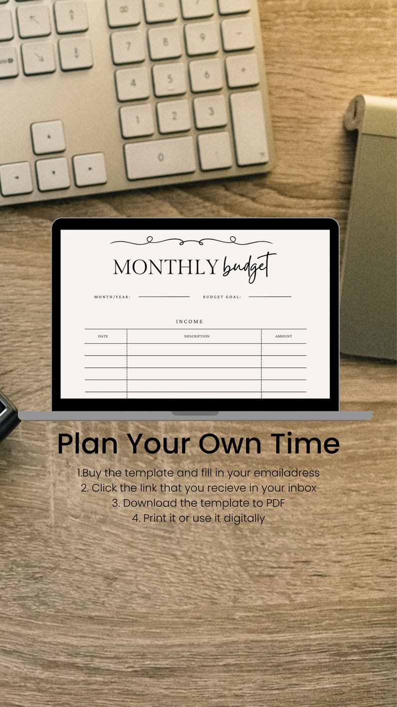 Online monthly budget planner etsy