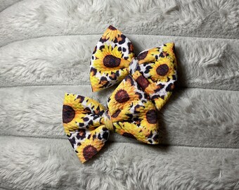 Sunflower Piggy Bows