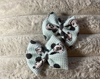 Teal Mickey Piggy Bows