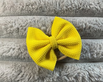 Bright Yellow Headband Bow