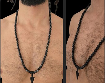 Black Obsidian Arrowhead Chain