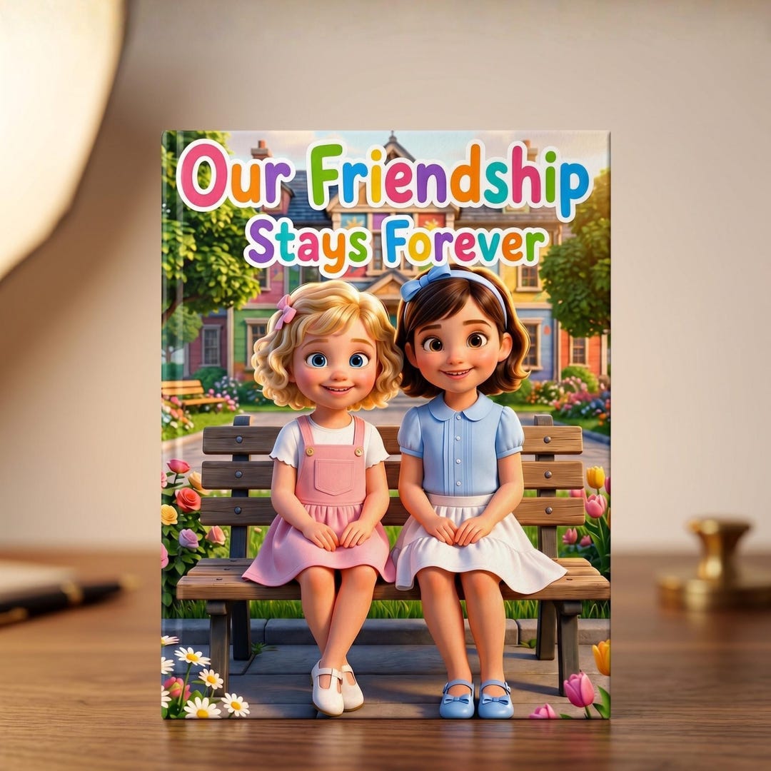 Friendship Book Label Personalized Friendship Book for Kids | Best Friend Goodbye Story ...