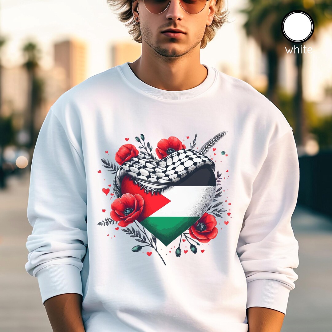 Gaza Poppy Palestine Flag Corn Poppy Flower Free Palestine Heart Keffiyeh ...