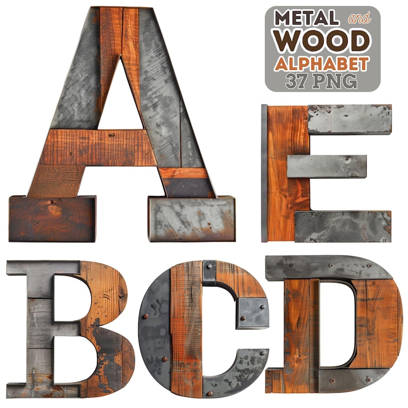 Masculine Alphabet Clipart - Etsy