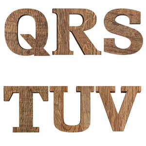 Rustic Oak Wood Alphabet Clipart: Farmhouse Font (PNG Digital Download ...