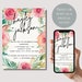 Watercolor Flowers Wedding Template, Floral Wedding Invite Set, Garden ...