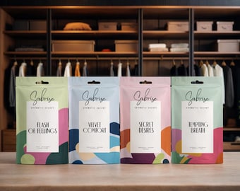 Duftsäckchen 4er Set - je 20g, Schrank- und Schubladenlufterfrischer, Kleiderschrankuft, Einweihungsgeschenk