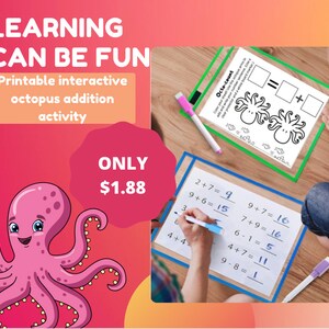 Printable Interactive Math Game for Grades Kindergarten to 1. Addition ...