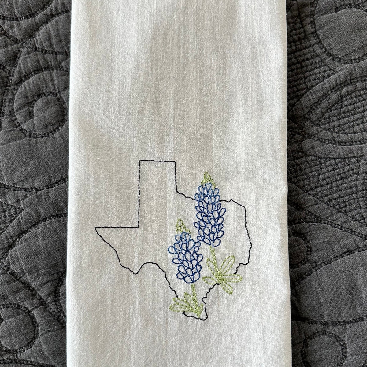 Embroidered State Flower Kitchen Towel Chose Your State - Etsy