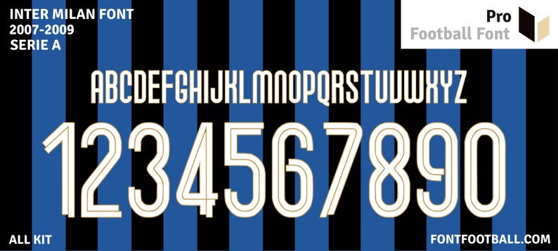 Inter Mailand 2007-2009 Schriftart Bild 1