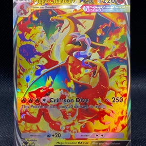 Mega Charizard Y ex - HOLO Pokemon TCG Pocket Custom Card - Crimson Blaze