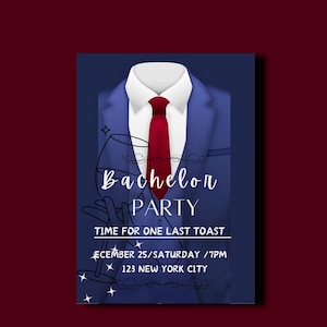 Tarjeta de invitación para despedida de soltero, celebración, tarjeta de despedida de soltero, soltero, novio, felices para siempre, última noche de libertad, felicitaciones