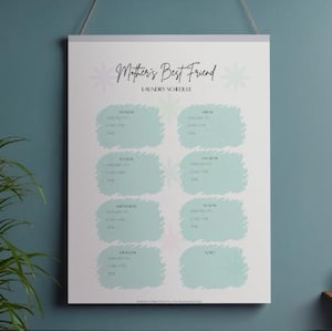 Paquete de rutinas minimalistas / Listas de tareas para la mañana y la noche, horario de lavandería (descarga digital)