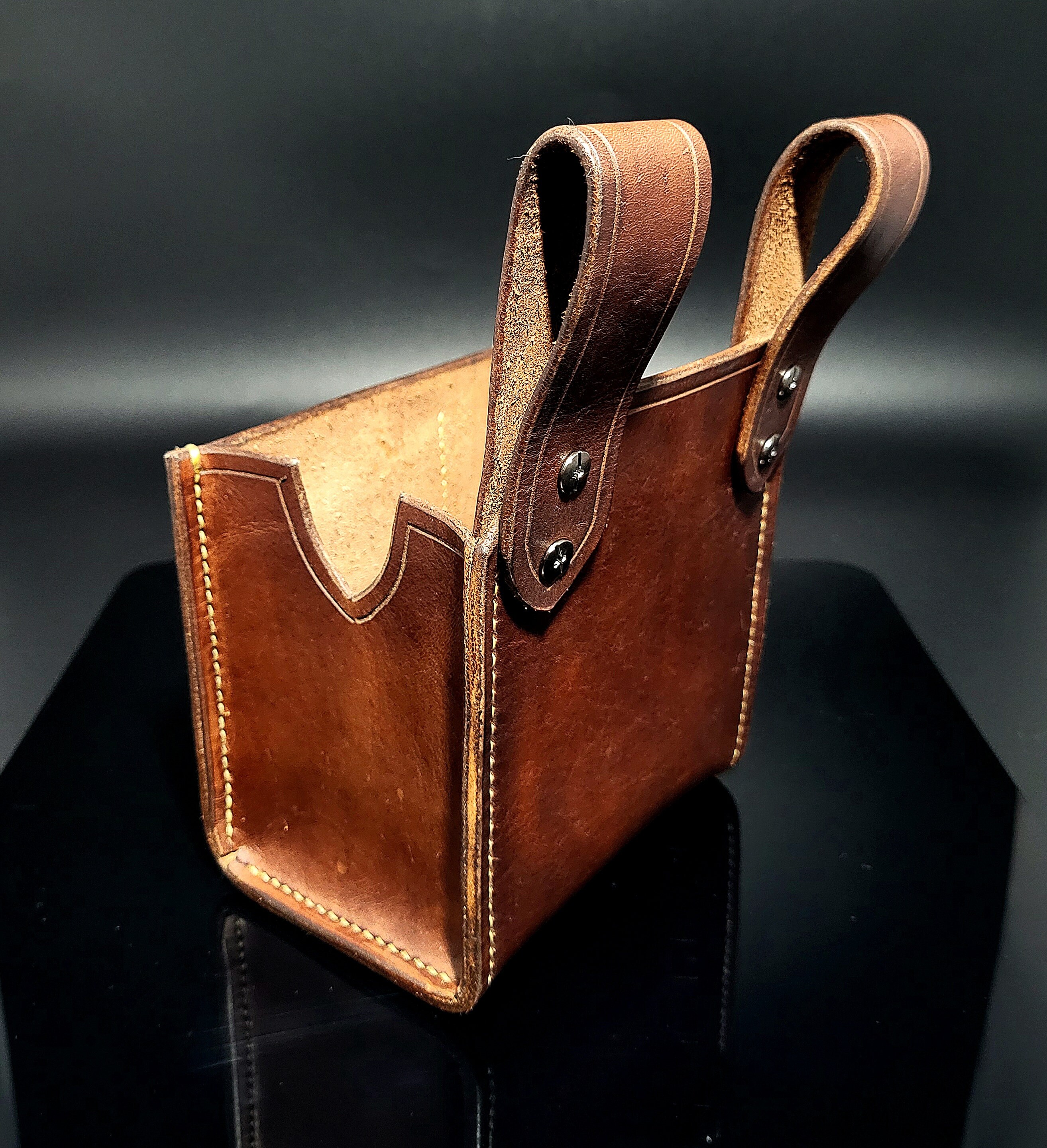 Hand-stitched Leather Shotgun Shell Box Holder 12G - Etsy