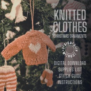 Elf's Clothes Christmas Ornaments Knitting Pattern