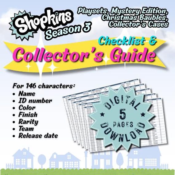 shopkins checklist