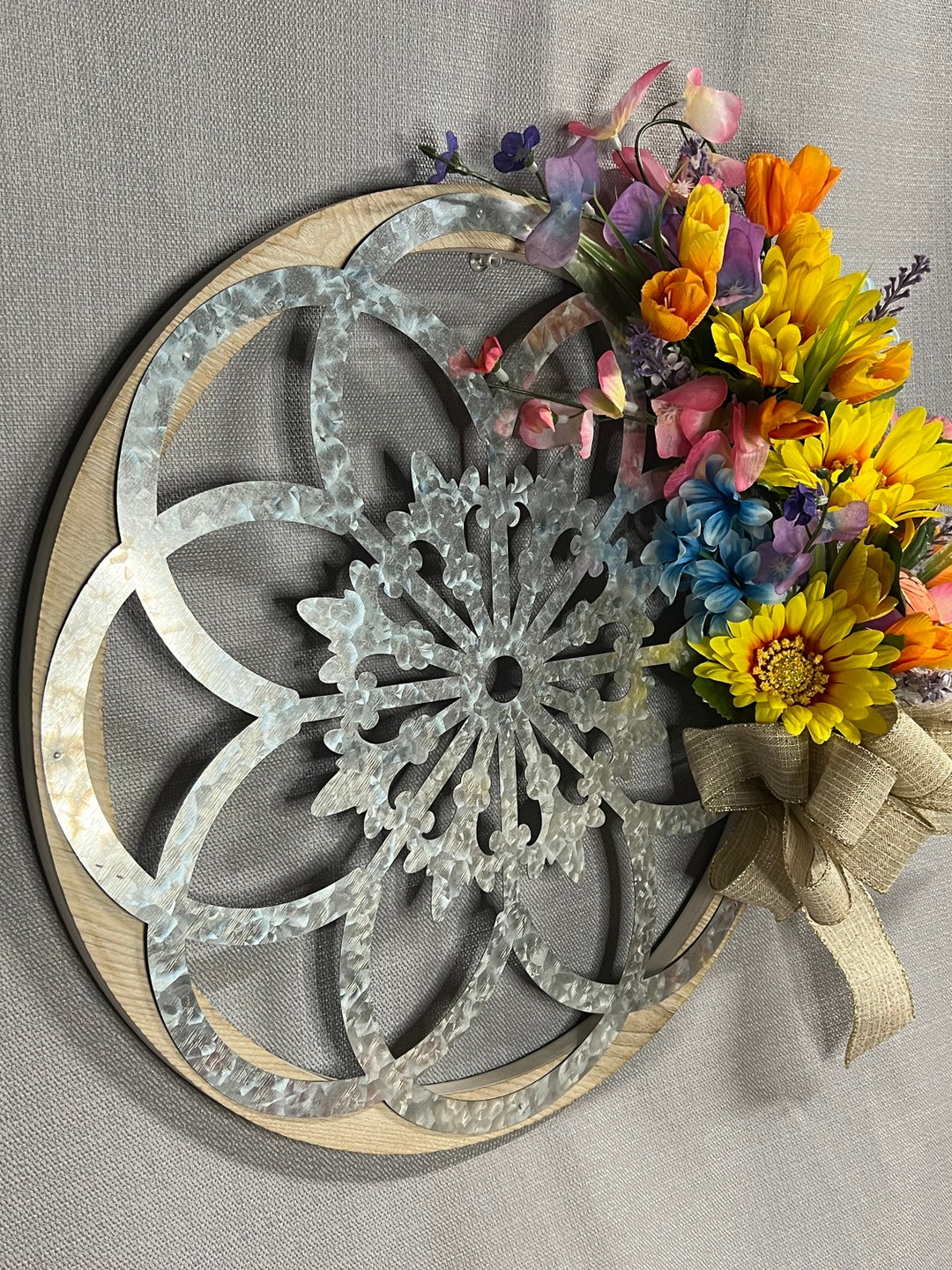 15" Rustic Spring Floral Decor - Etsy