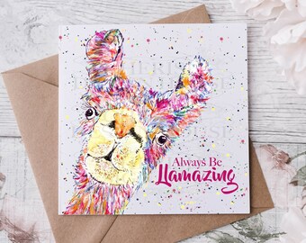 Llama clipart PNG digital download commercial licence Cherish Design Hand painted watercolour art to make your own cards, invitations