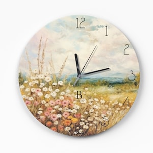 Clock with Design Options Landscape Theme Wall Clock Unique Wall Clock Oversized Wall Clock Choose your Clock Face Design Unique Gift Idea