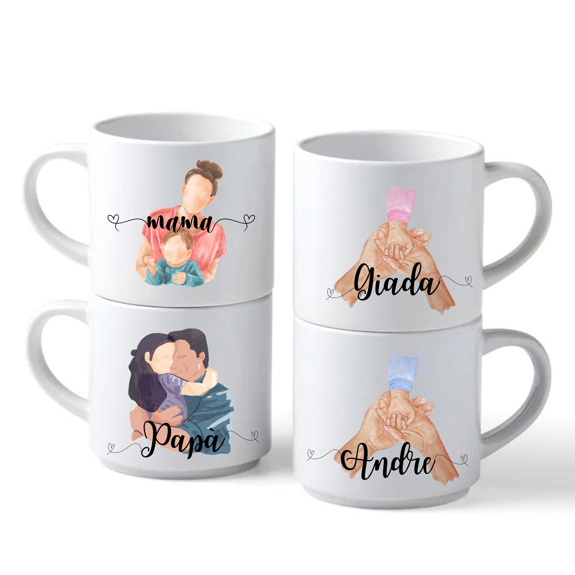 Set Di 4 Tazze Impilabili In Ceramica William Morris – Design Britannico Per Tè, Caffè E Bevande Calde, Idea Regalo Casa - 3