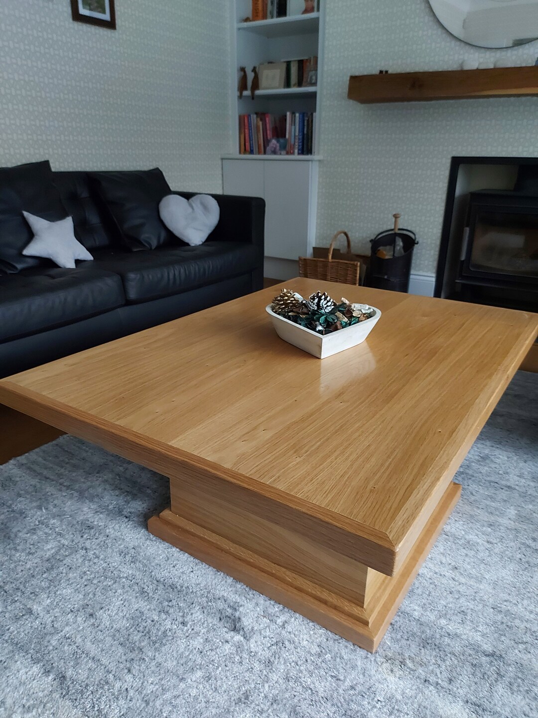Real Oak Coffee Table With Storage - Etsy UK
