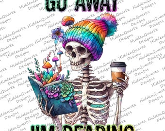 Books PNG, Skull book sublimation designs, Reading digital design, clip art downloads, file instant graphic, skull book lover png, go away