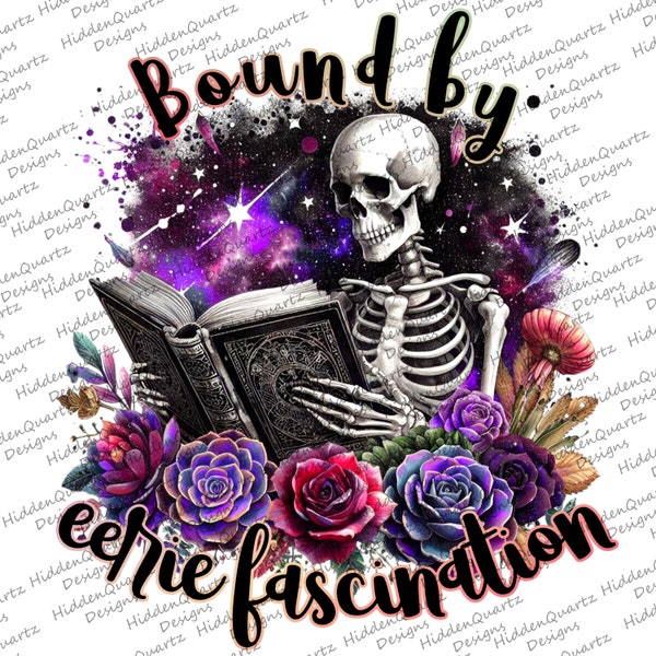 Skull Book PNG, eerie fascination sublimation designs, Reading digital design, clip art downloads, instant graphic, skull book lover png