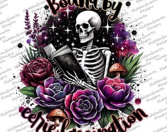 Skull Books PNG, eerie fascination sublimation designs, Reading digital design, clip art downloads, instant graphic, skull book lover png