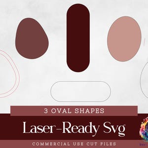 Oval Shape SVG, Oval Frame SVG Laser Cut File, Commercial Use Vector Shapes, Instant Download for lasers, Cricut, and Silhouette bh1
