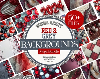 Abschluss-Digital-Hintergrund-Bundle, Photoshop-Hintergründe, Rot-Kastanienbraun-Grau-Silber-Digital-Kulisse, digitale Papiere und Flatlay-Mocks
