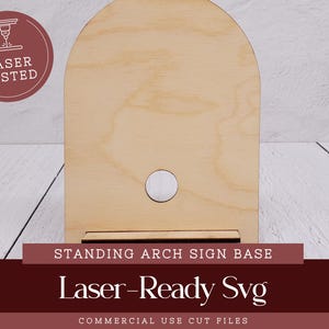 Seasonal Arch Base SVG, Laser Cut File for Interchangeable Holiday Signs, Farmhouse Home Decor for Tier Tray, Digital Download for Crafting