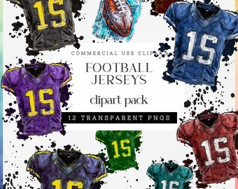 Fußball Jersey Kommerzielle Nutzung Clipart, Aquarell Sport Bilder, Team Trikots in verschiedenen Farben, Transparente Pngs für Trainer, Lehrer