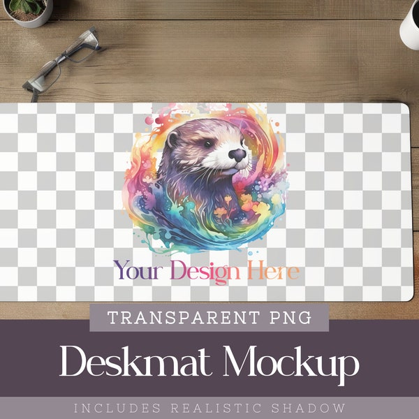 Deskmat Mockup Canva, Transparent PNG Mockup, Canva Desk Mat Mockup, Mockup for Custom Large Mousepad, Mousepad Mock, Photoshop Compatible