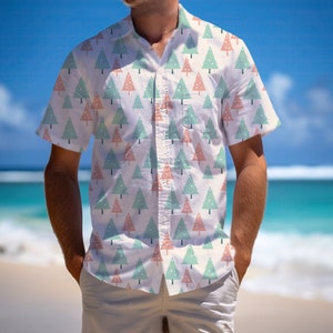 Hawaiian Shirt Mockup Photoshop, Button Up Shirt Smart Object Psd, Short-Sleeved Shirt Mockup, Men's Tropical Shirt Mockup, Apparel Mockup image 3