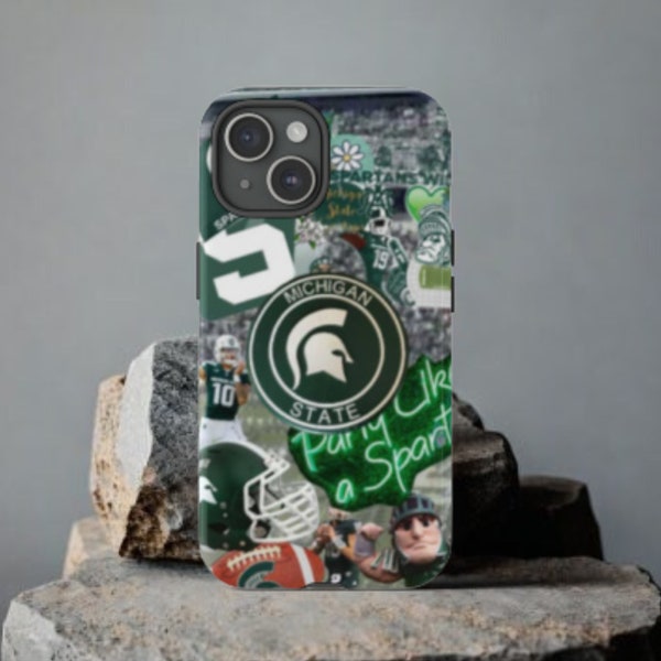 Michigan State Phone Case | College Team  | Custom Phone Case | Sport Fan | State Case iPhone 15 Pro / 14 Plus / 13 Pro Max / Samsung Galaxy