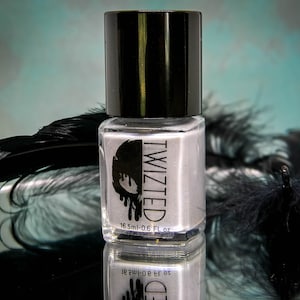 Echo, My Dearly Departed - White Blue Shimmer Custom Nail Polish Cruelty Free