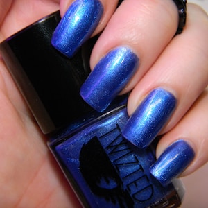 The Familiar - Sapphire Blue Shimmer Custom Nail Polish Cruelty Free