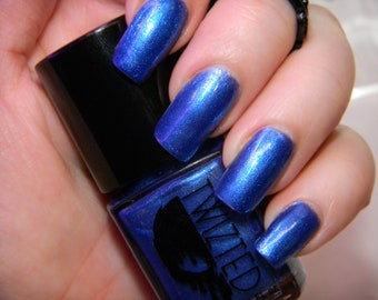 The Familiar - Sapphire Blue Shimmer Custom Nail Polish Cruelty Free