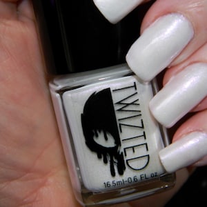 Whispers of Winter - Snow White Pink hues Shimmer Custom Nail Polish Cruelty Free