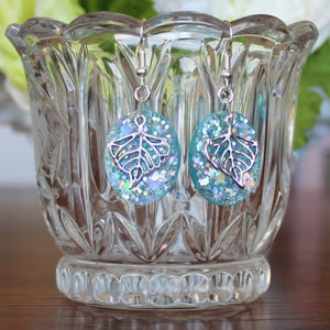 Silver Leaf Dangle Earrings