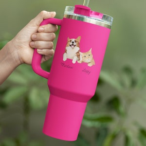 Custom Pet Photo Tumbler, Personalized Pet Tumbler, Personalized  Pet Photo + Name Tumbler, Pet Owner Gift, Custom Pet Art Tumbler