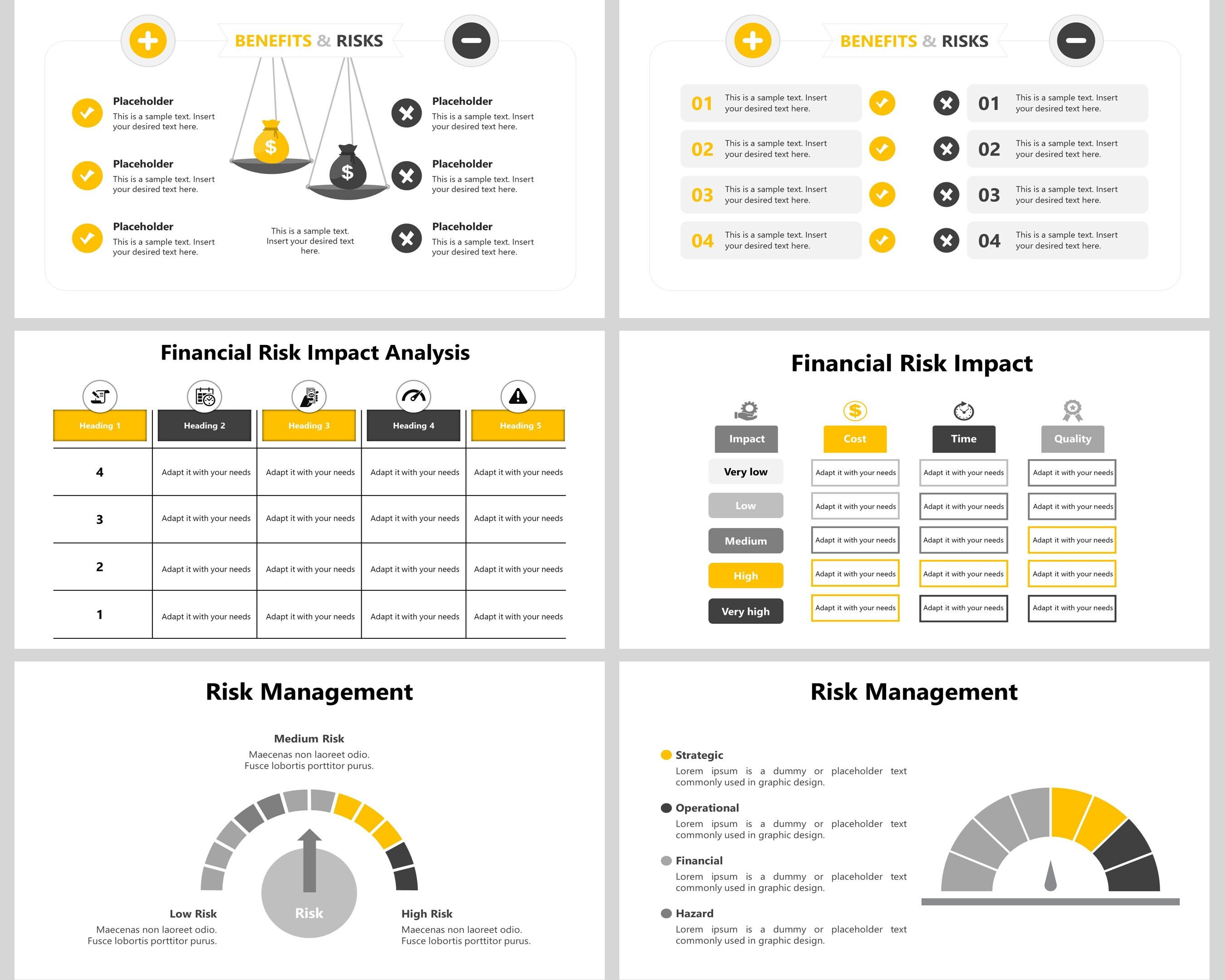 Risk Management Powerpoint Template, Enterprise Risk Management, Risk ...