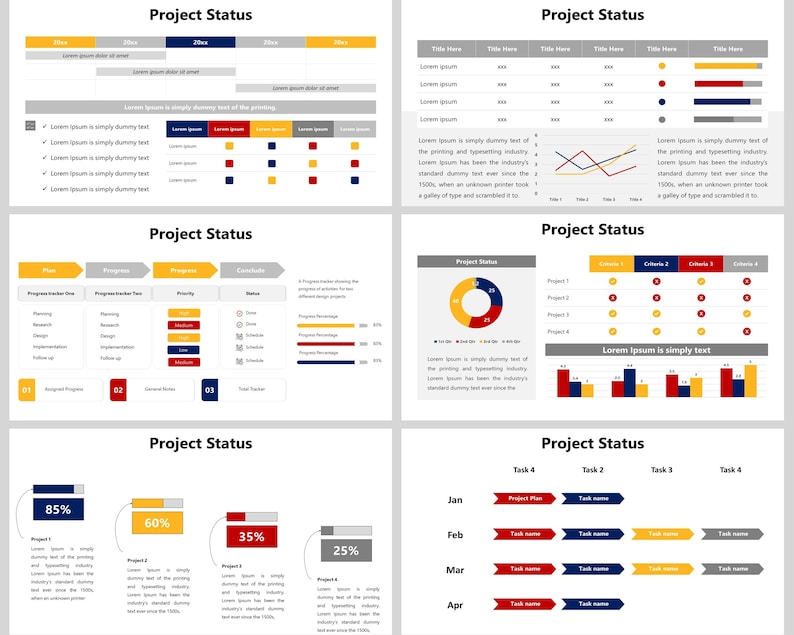 Project Status Powerpoint Template, Project Status Report Template ...